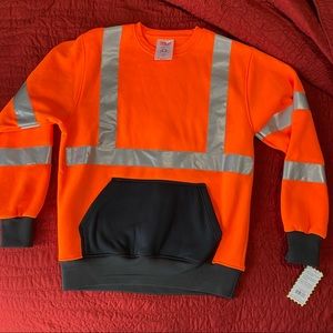 High Visibility/Reflective Crew Neck Sweatshirt with Pocket